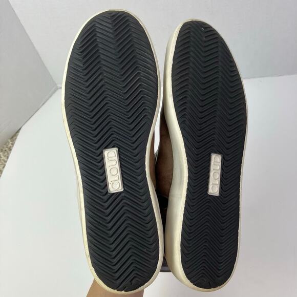 CLOUD Footwear Womens Viva Slip-on Mid Top Sneakers Tan Taupe w Black Star Gore - Picture 11 of 16